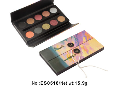 Палитра теней для век из 10 цветов с изображениями и названиями ES0518 10 colors custom eyeshadow palette with pictures and names ES0518
