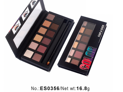 12 colors custom eyeshadow palette cardboard makeup ES0356