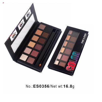 Palette de fard à paupières personnalisée 12 couleurs maquillage en carton ES0356 Palette de fard à paupières personnalisée 12 couleurs maquillage en carton ES0356