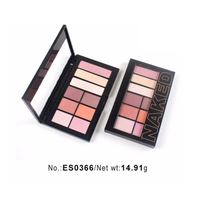 Custom logo eyeshadow palette 9 colors highly pigment ES0366 Custom logo eyeshadow palette 9 colors highly pigment ES0366