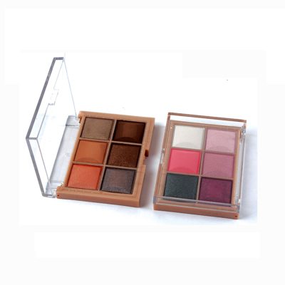 Wholesale Private Label Cosmetics 6 colors highly pigment eyeshadow palette ES0111