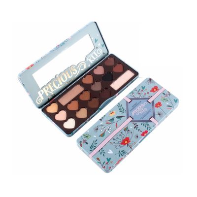 Vegan private label 16 colors eye shadow metal container ES0308 Vegan private label 16 colors eye shadow metal container ES0308
