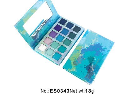 Palette de fards à paupières en papier 15 couleurs cosmétiques végétaliens de marque privée ES0343