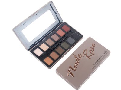 12 warna Nude Rose eyeshadow palette private label kosmetik grosir