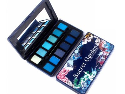 Secret Garden Metal Tin Packaging 12 colores Paleta de sombras de ojos Etiqueta privada-ES0353