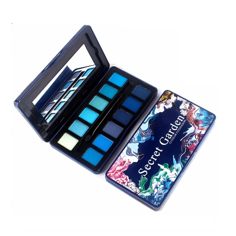 Secret Garden Metalldose Verpackung 12 Farben Lidschatten-Palette Private Label-ES0353