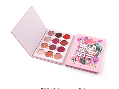 Custom paper packaging glitter eyeshadow palette 12 colors ES0416