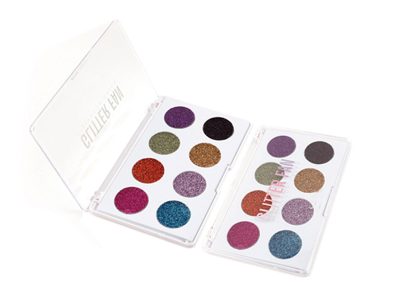 Label pribadi 8 warna glitter paleta de sombras de ojos ES0427