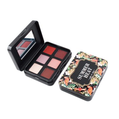 6 colors tin box eyeshadow palette high pigment private label ES0430 6 colors tin box eyeshadow palette high pigment private label ES0430