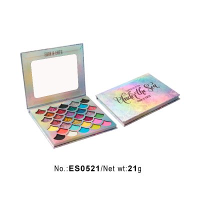 Palette de fards à paupières Glittler de marque privée 32 couleurs ES0521 Palette de fards à paupières Glittler de marque privée 32 couleurs ES0521
