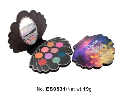 Private label glitter eyeshadow palette 9 colors paper packaging ES0531