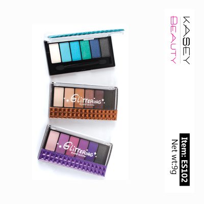 Custom eyeshadow palette manufacturers 6 colors high pigment ES102 Custom eyeshadow palette manufacturers 6 colors high pigment ES102