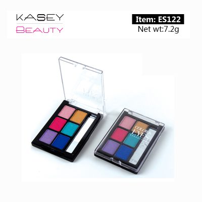 6 colors eyeshadow pallete with mirror private label ES122 6 colors eyeshadow pallete with mirror private label ES122