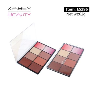 Luxury private label cosmetics High pigment 6 colors face powder palette ES296 Luxury private label cosmetics High pigment 6 colors face powder palette ES296