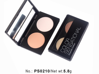 Cosméticos de marca privada, venta al por mayor, paleta de sombras de ojos de dos colores PS0210