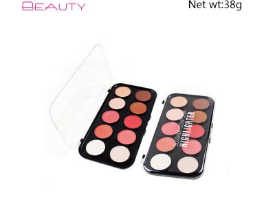 cosmetici a marchio privato tavolozza di ombretti all'ingrosso 10 colori PS0271