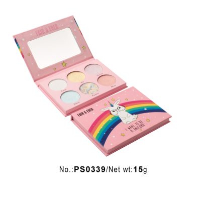 Private label cosmetics wholesale 6 colors makeup palette PS0339