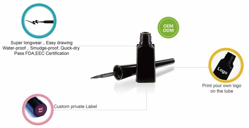 Bestseller formula private label matte black liquid eyeliner  EL0100