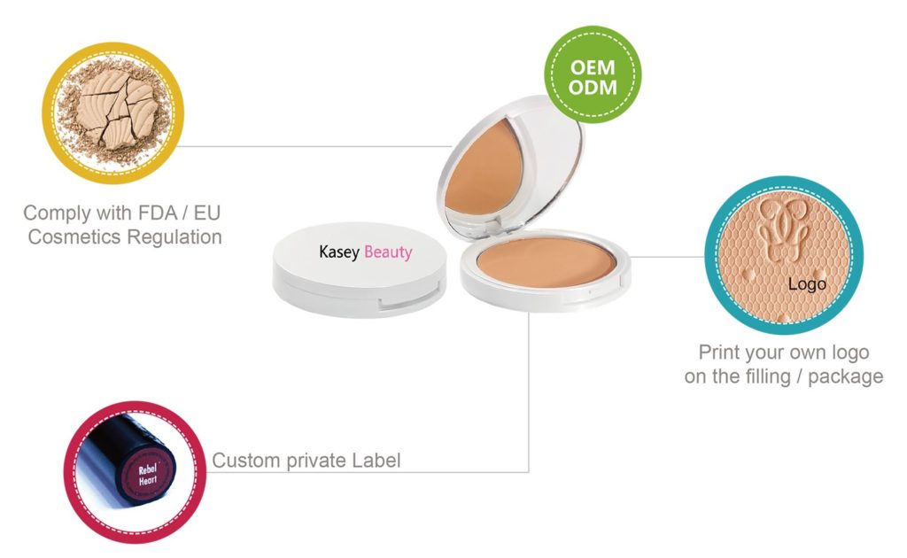 Compact powder private label cosmetics PS008 Compact powder private label cosmetics PS008