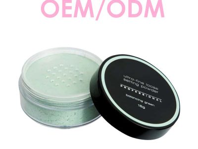 Eigenmarke – ultrafeiner, grüner, matter, loser Fixierpuder – LS0028