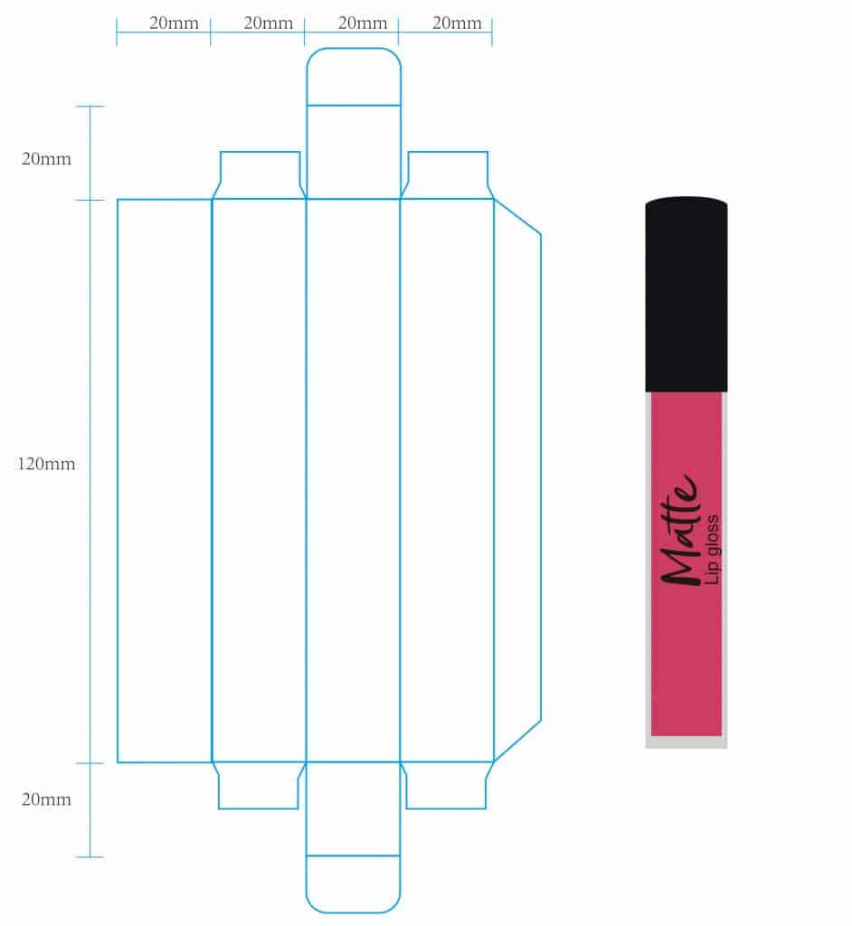 Color box print area packing-Private label lipgloss cosmetics