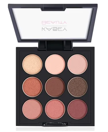 Paleta de sombras de ojos mate y pigmento alto de 9 colores personalizada ES0341