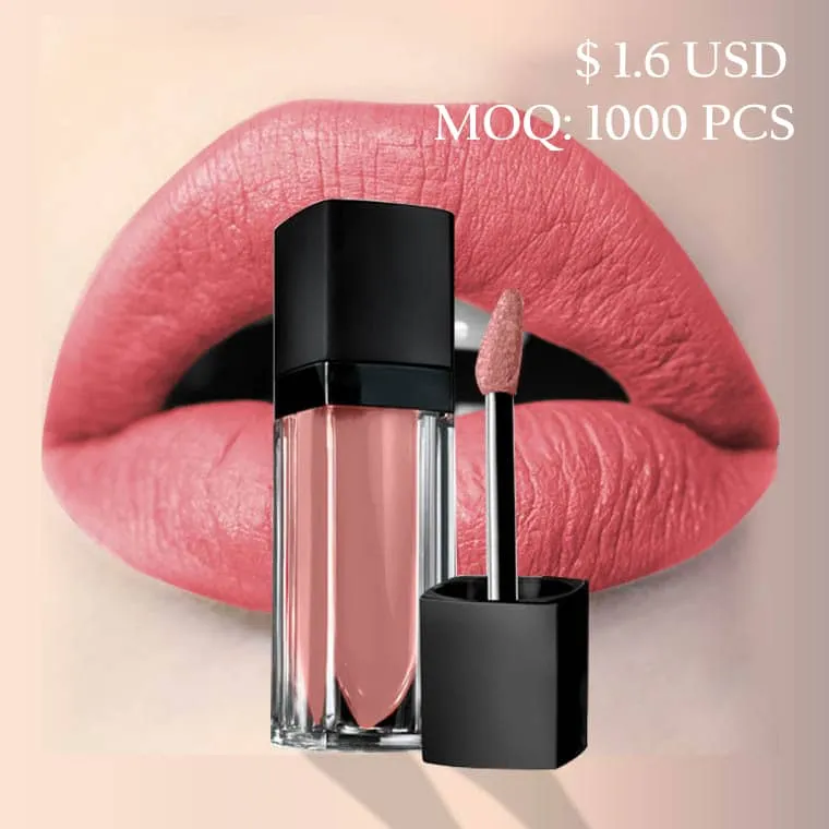 Brilho labial personalizado/batom fosco líquido private label com MOQ pequeno LG0356