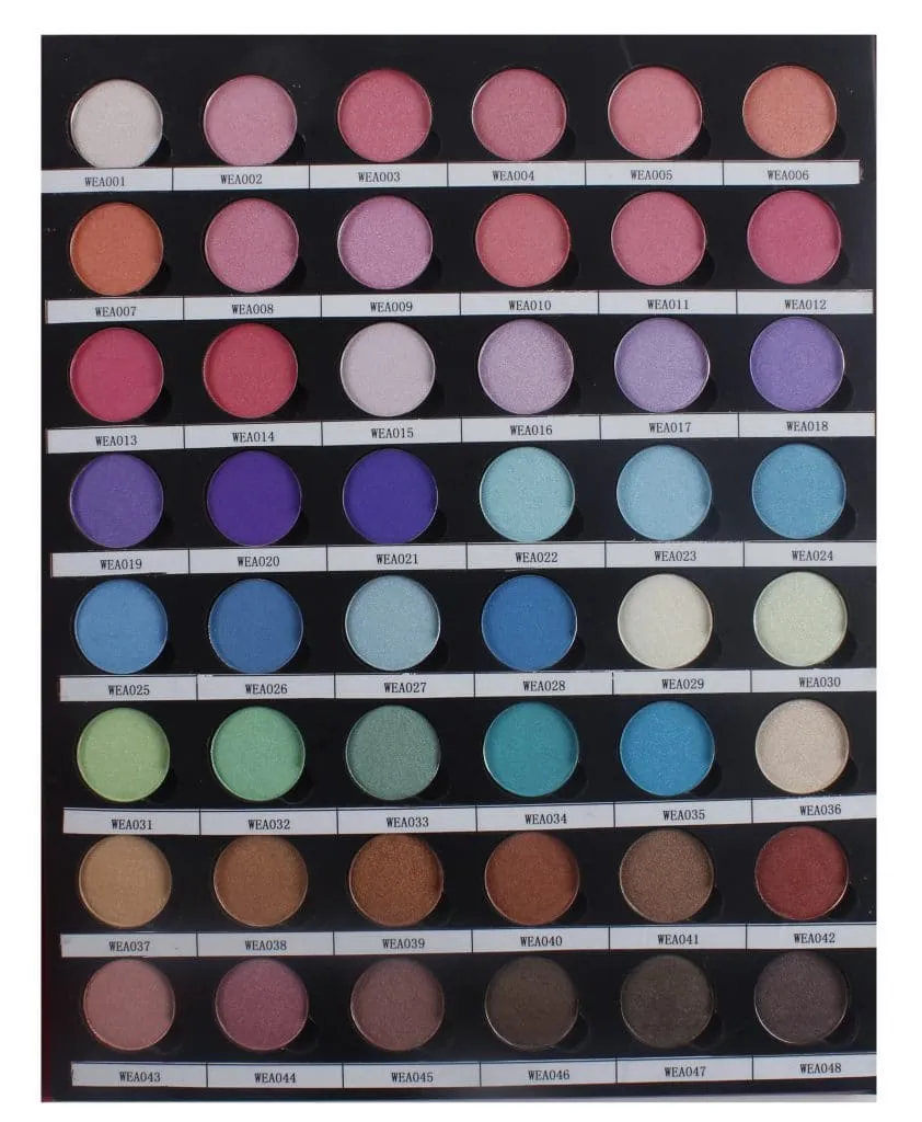 Eyeshadow colour sheet