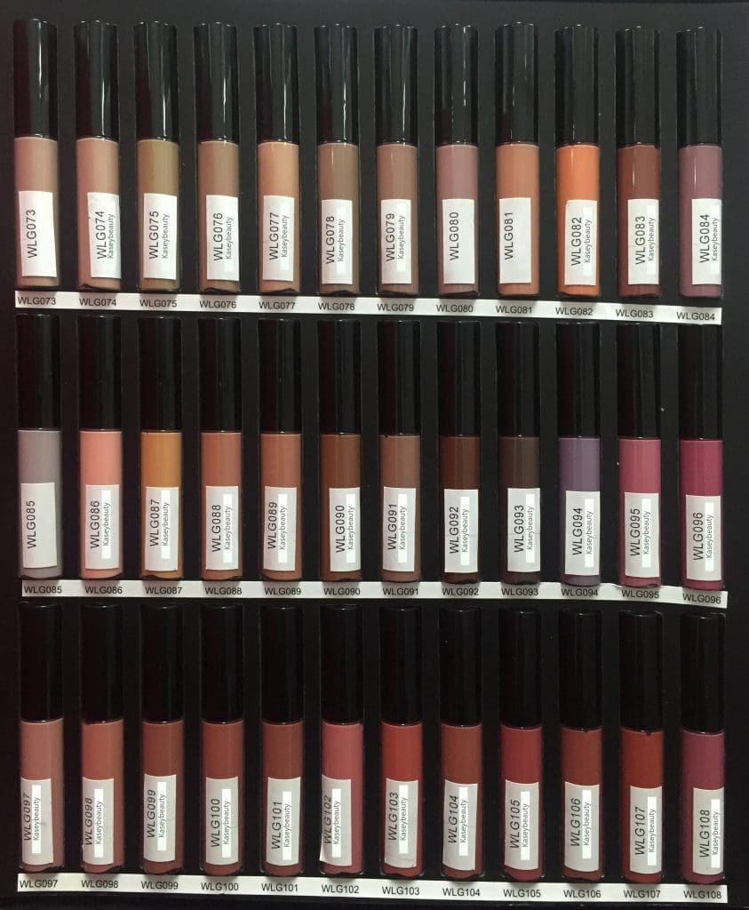 Lip Gloss color sheet - MATTE C