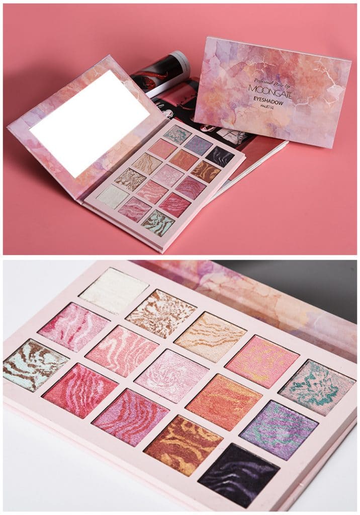 Private label cosmetics 15 colors eyeshadow palette