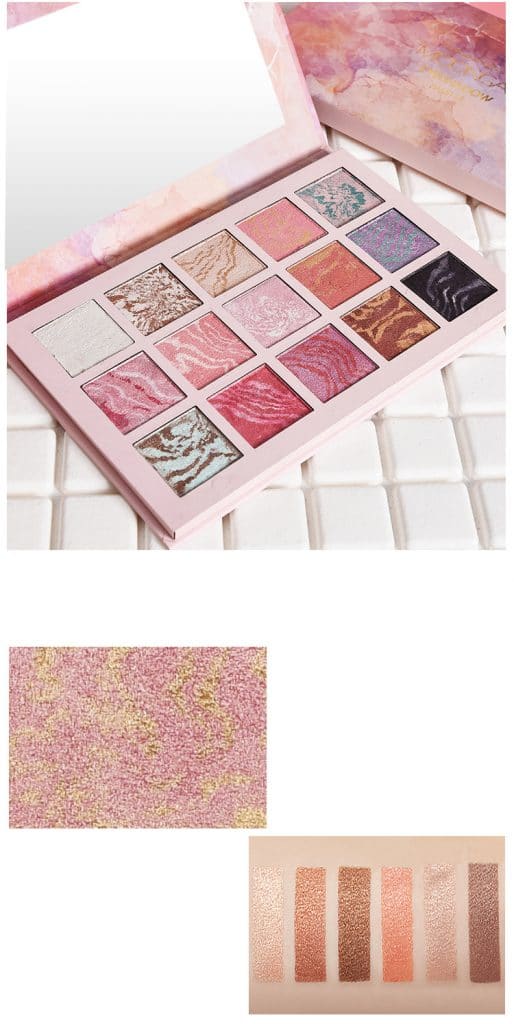 Private label cosmetics 15 colors eyeshadow palette