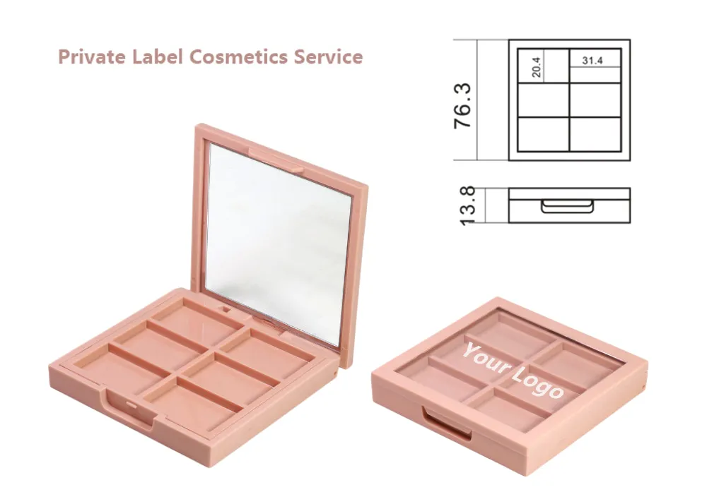 Private label 6 colors highly pigment eyeshadow palette - ES0322