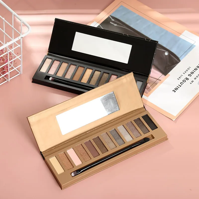 Best selling 12 colors nude eyeshadow palette highly pigment private label - ES0611