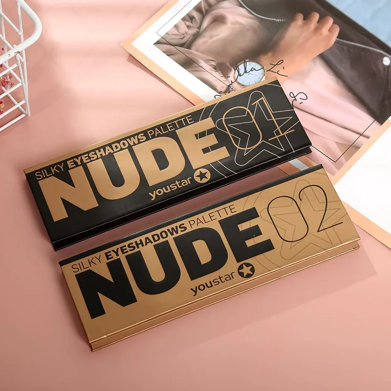 Best selling 12 colors nude eyeshadow palette highly pigment private label - ES0611