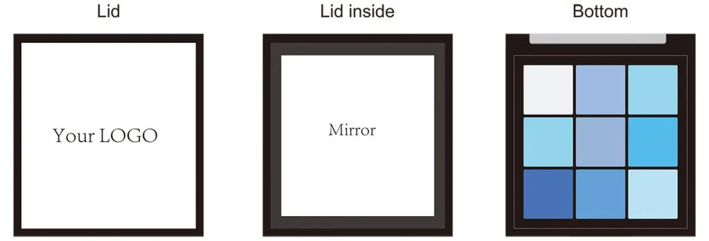 Luxury Eyeshadow Sample Private label High pigment 9 colors -ES0609