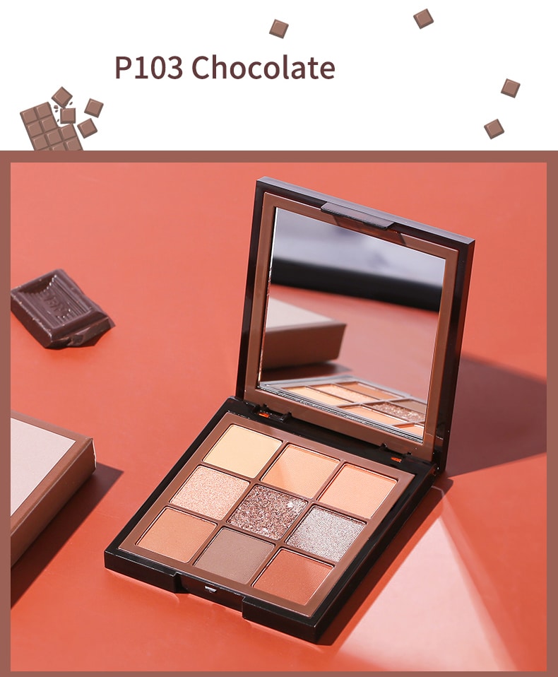 Luxury Eyeshadow Sample Private label High pigment 9 colors -ES0609