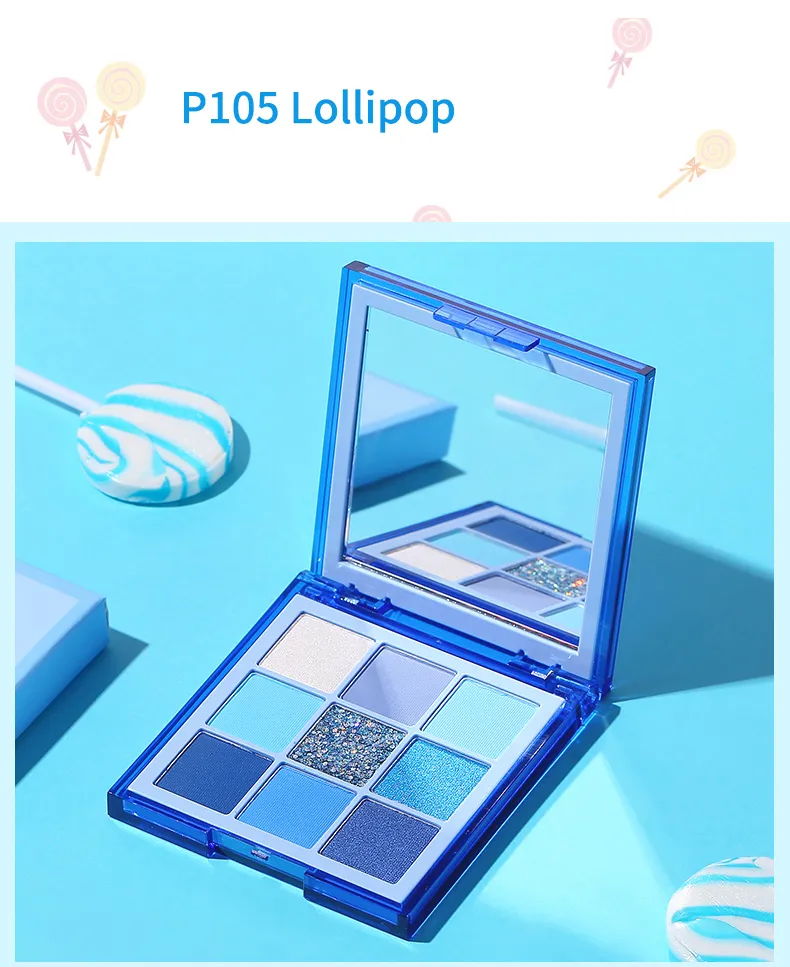 Luxury Eyeshadow Sample Private label High pigment 9 colors -ES0609