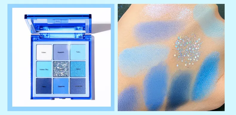 Luxury Eyeshadow Sample Private label High pigment 9 colors -ES0609