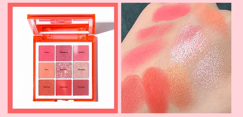 Luxury Eyeshadow Sample Private label High pigment 9 colors -ES0609