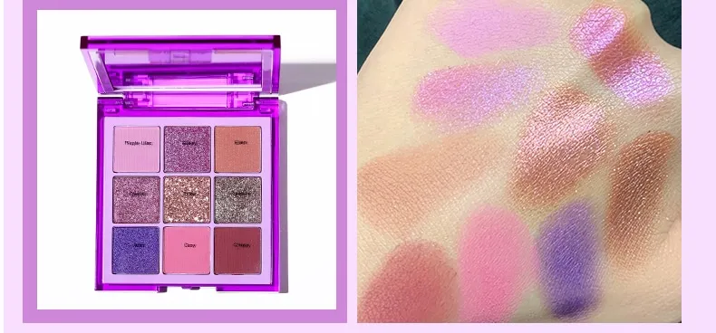 Luxury Eyeshadow Sample Private label High pigment 9 colors -ES0609