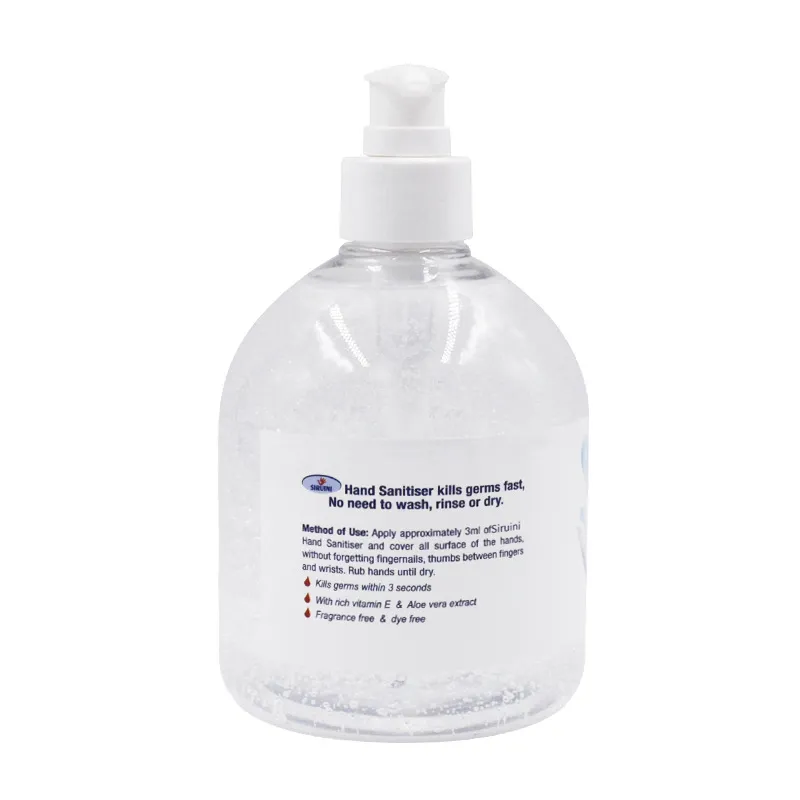 Hand sanitizer gel In stock wash free 75% alcohol 500ml - HS006
