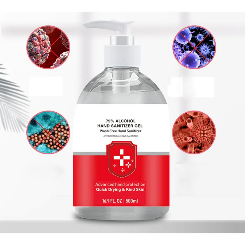Hand sanitizer gel wash free 75% alcohol 