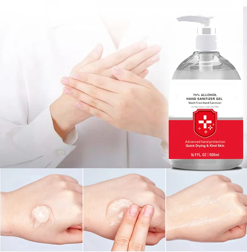 Hand sanitizer gel wash free 75% alcohol 