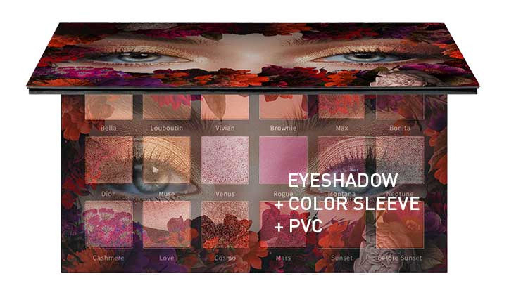 Private label eyeshadow high pigment 18 colors desert dusk with no minimum