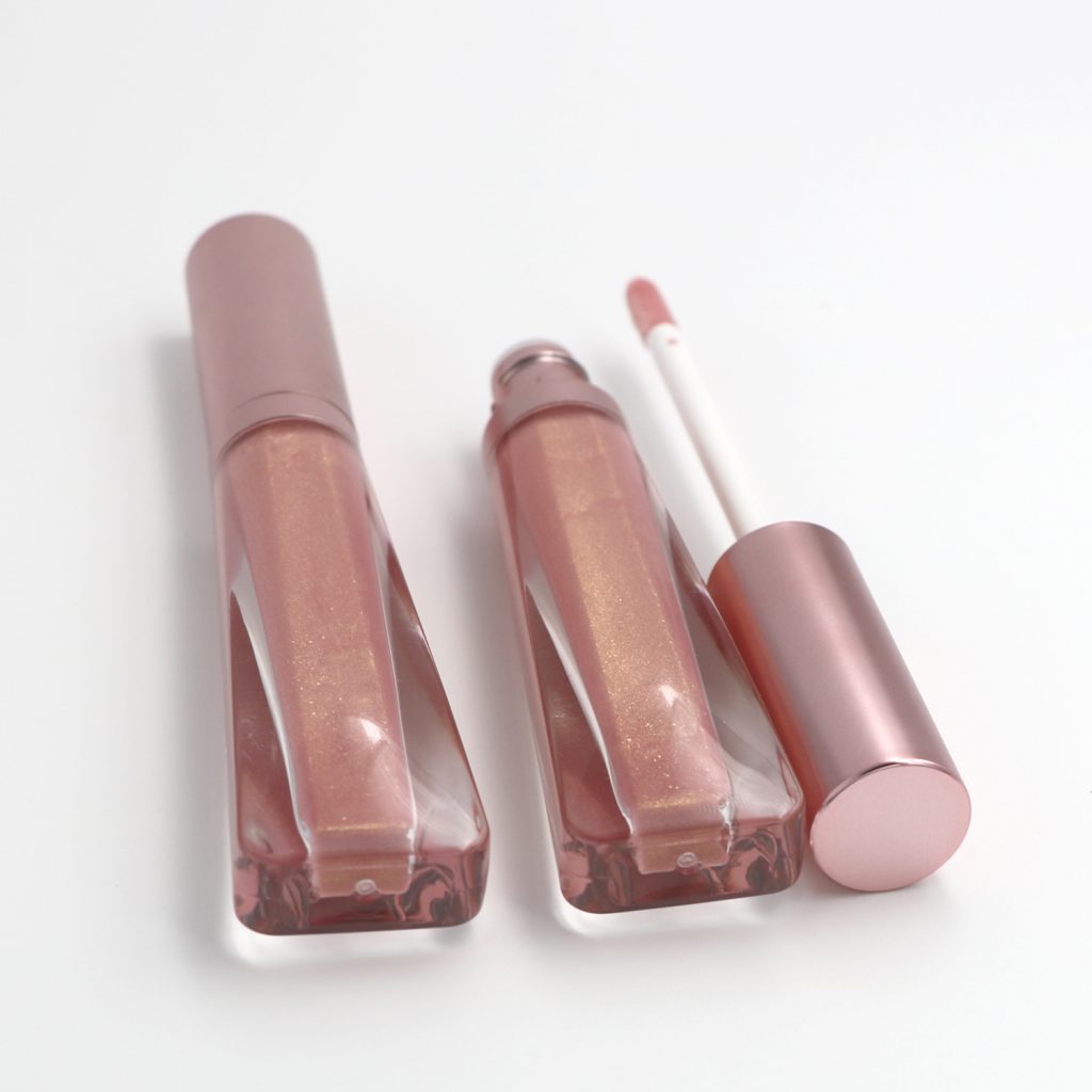 Wholesale sparkly & shimmer lip gloss no label with Rose gold packaging | LG0371 Wholesale sparkly & shimmer lip gloss no label with Rose gold packaging | LG0371