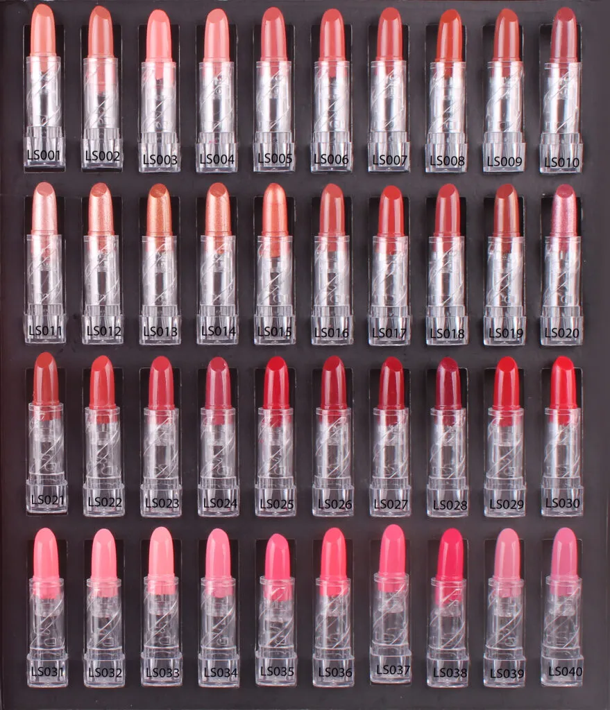 Private Label Lipstick Color Sheet