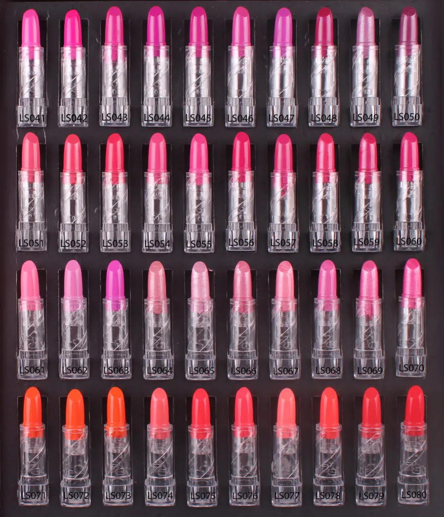 Private Label Lipstick Color Sheet
