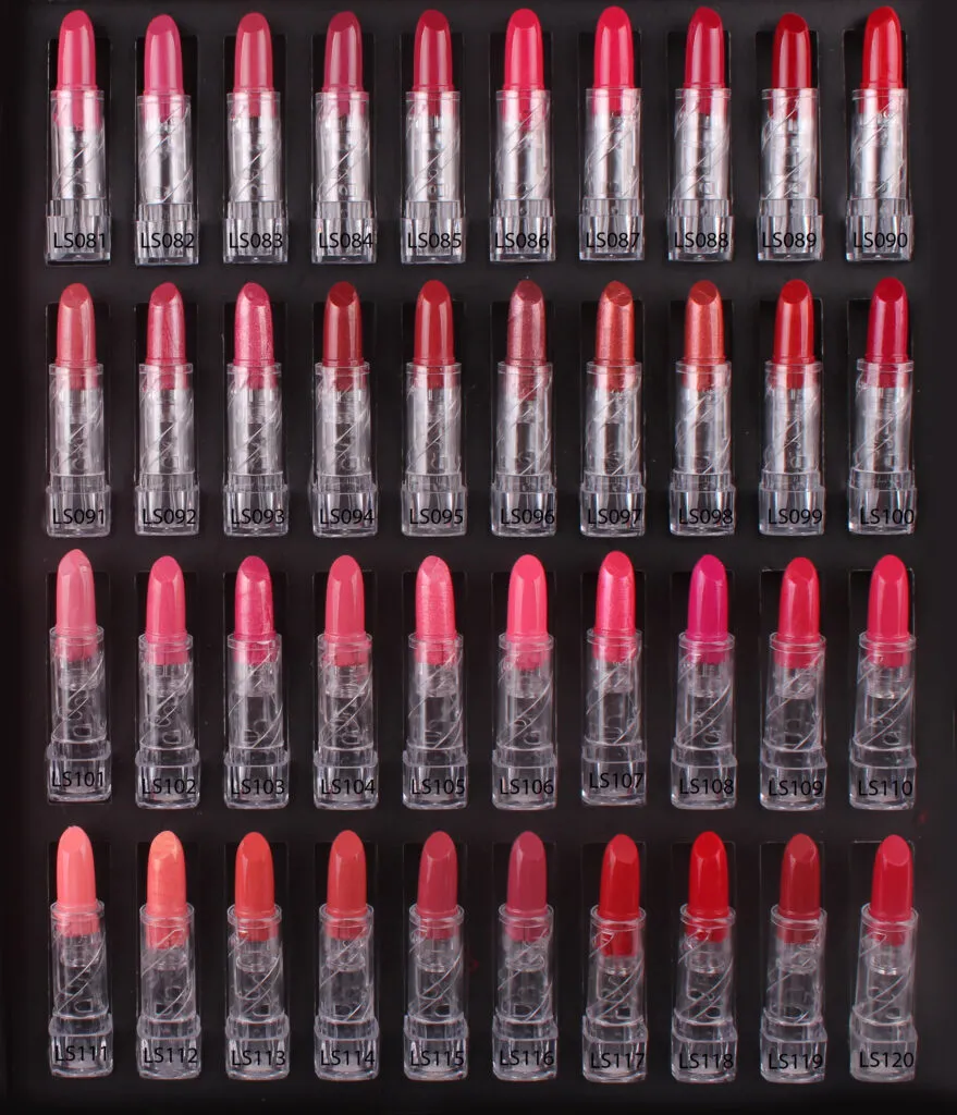 Private Label Lipstick Color Sheet