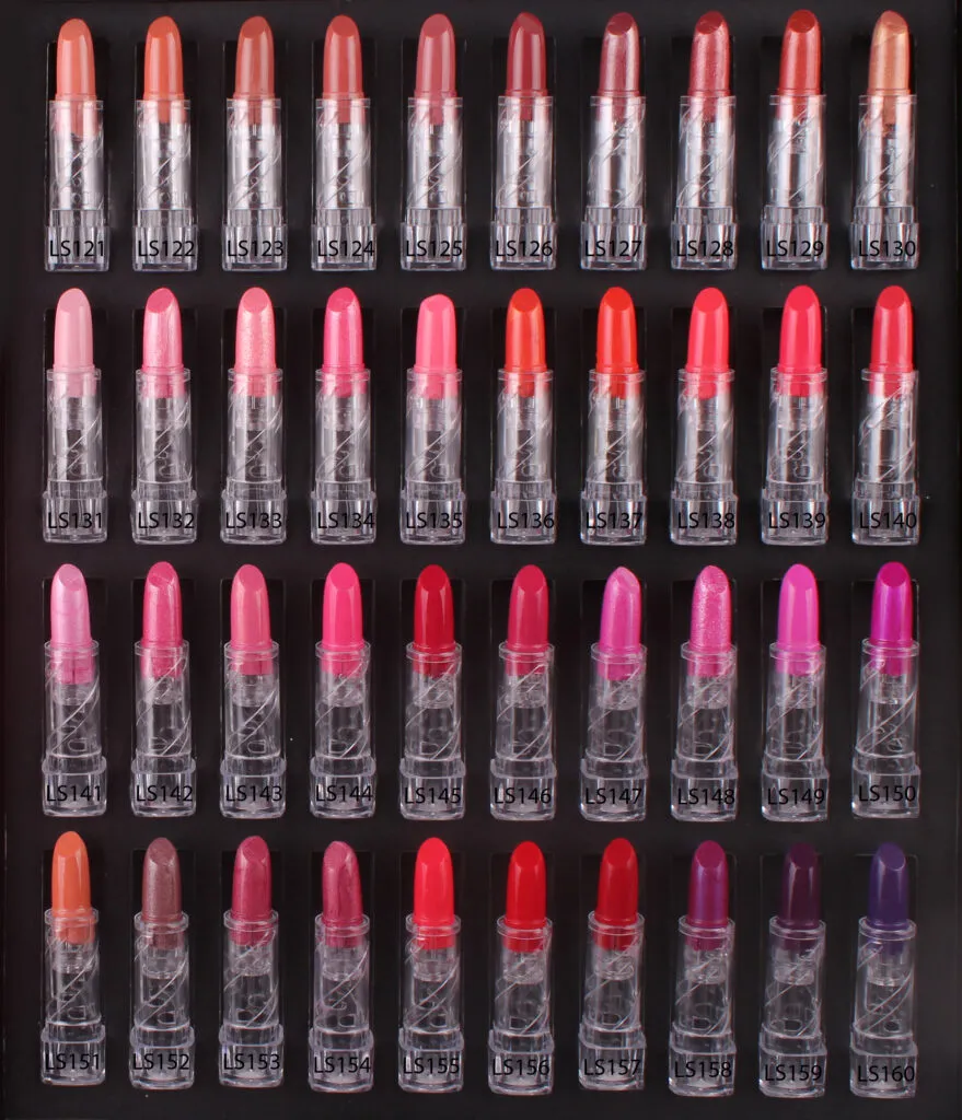 Private Label Lipstick Color Sheet