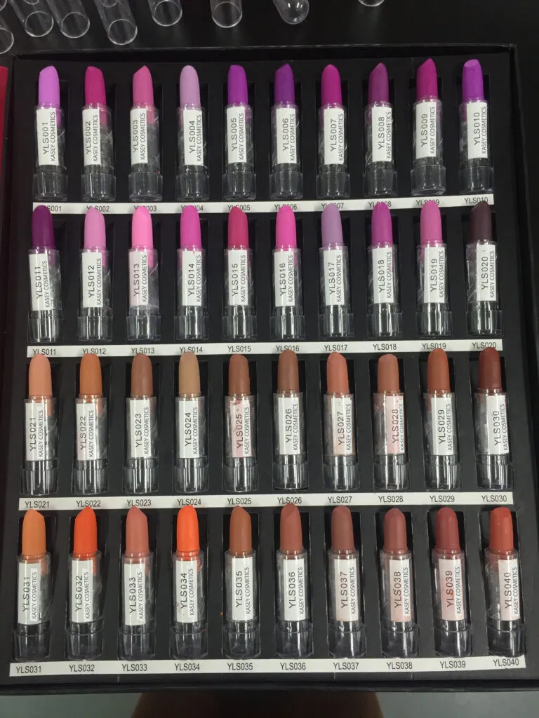 Private Label Lipstick Color Sheet